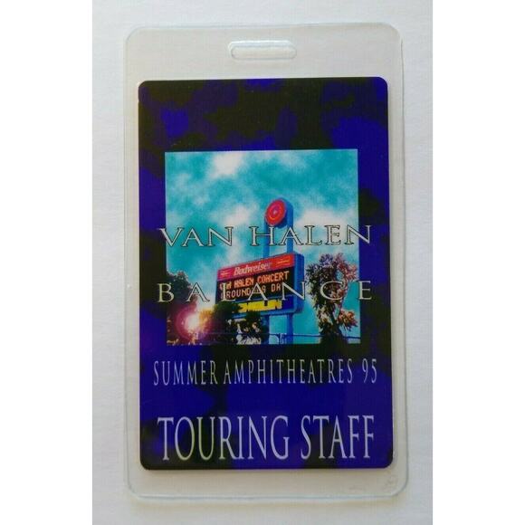Van Halen Balance Touring Staff Backstage Pass Original 1995 Eddie Hard Rock - Picture 1 of 3